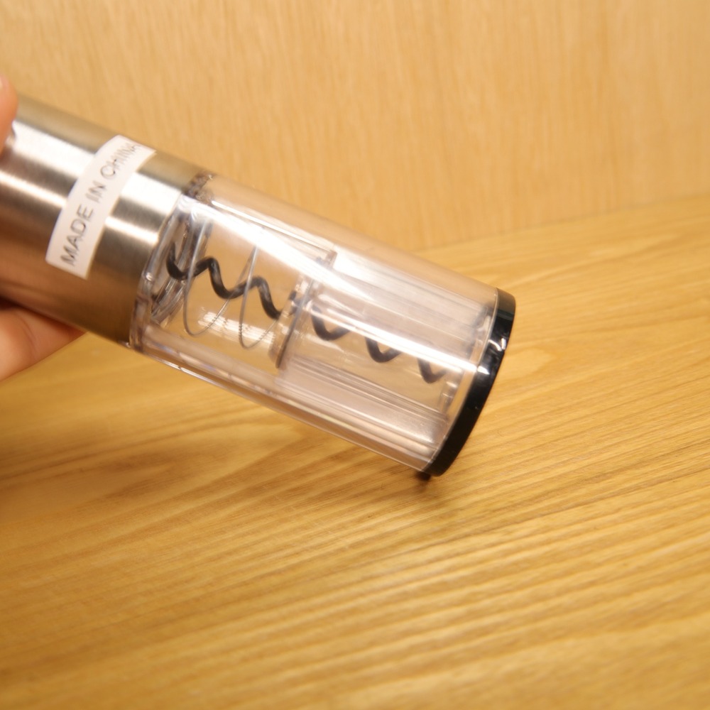 Electric Wine Opener Stainless Steel Battery Operated Automatic Corkscrew Silver - Picture 2 of 3